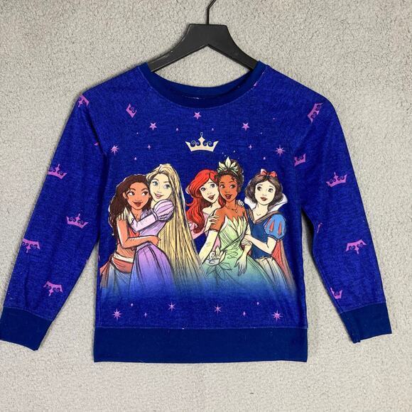 Disney Princess Girls Pajama Set Size M‎ Blue Multicolored Print - Picture 6 of 7